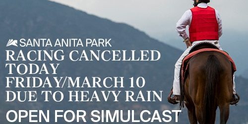 Santa Anita Cancels Friday Race Card